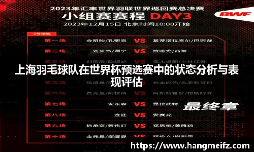 上海羽毛球队在世界杯预选赛中的状态分析与表现评估